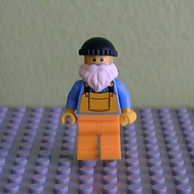 LEGO Minifigure-Fisherman (Black Cap)-Collectible Minifigures / Series 3-COL037A-Creative Brick Builders